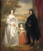 Anthony Van Dyck James,seventh earl of derby,his lady and child Germany oil painting reproduction